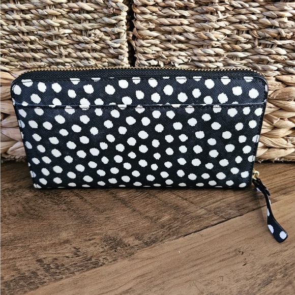 Kate Spade Polka Dot Zip Around Continental Wallet - Picture 2 of 4